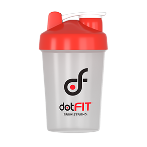 dotFIT Shaker Bottle - Red (20 oz)