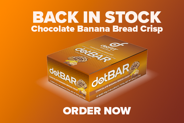 Chocolate Banana Bread Bar Crisp dotBAR