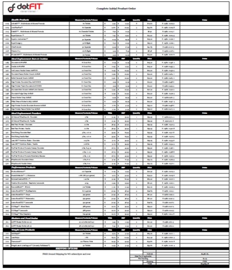 sample wholesale order form